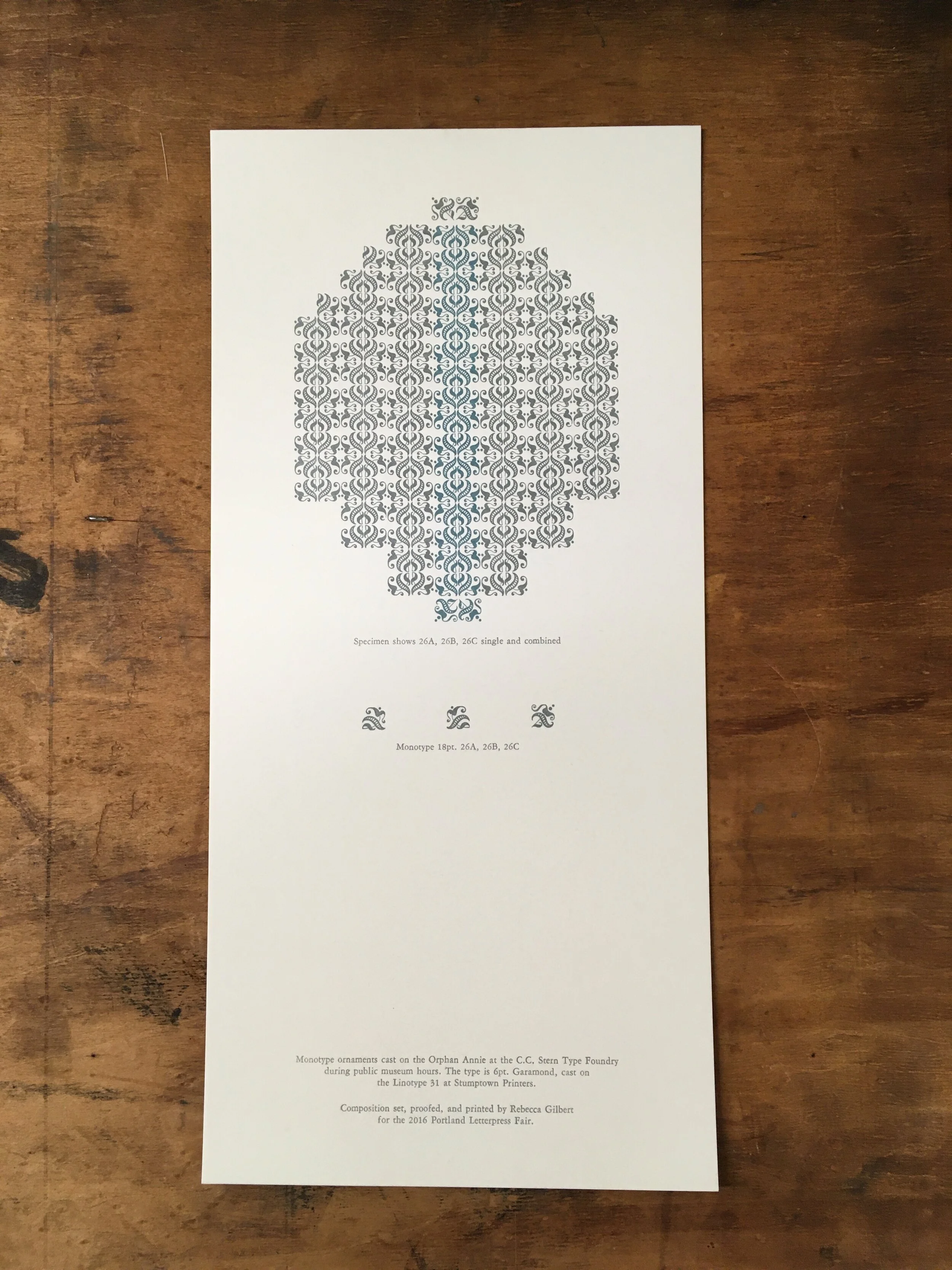 MONOTYPE ORNAMENTS 装飾 タイポグラフィ　洋書 デザイン資料 Monotype Ornament Prints — C.C. Stern Type Foundry